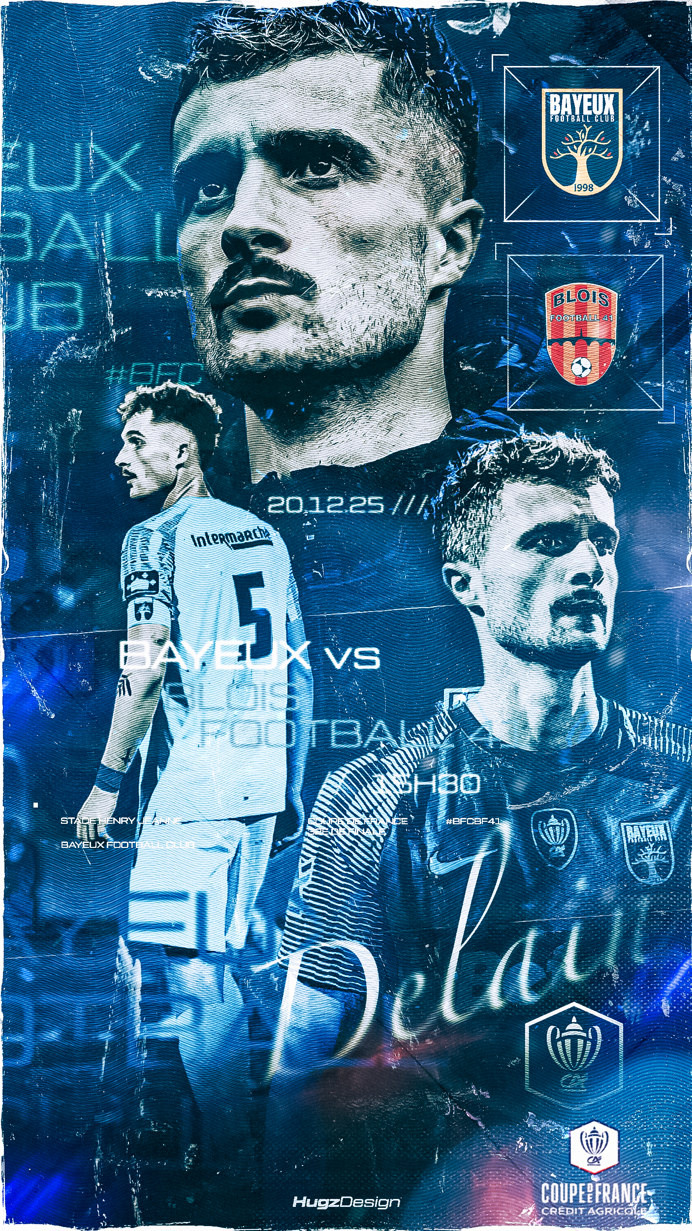 Création visuelle Bayeux vs Blois - communication match